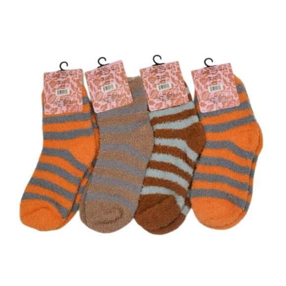 Carnival Ladies Super Soft Slipper Socks Striped Womens One Size - Picture 2 of 4